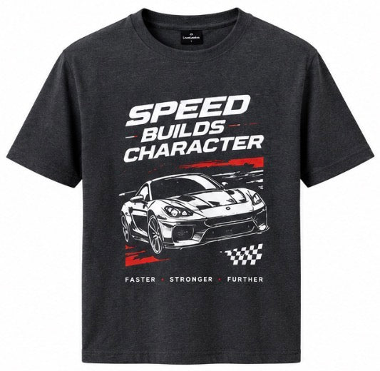 "Speed Builds Character" Graphic Tee